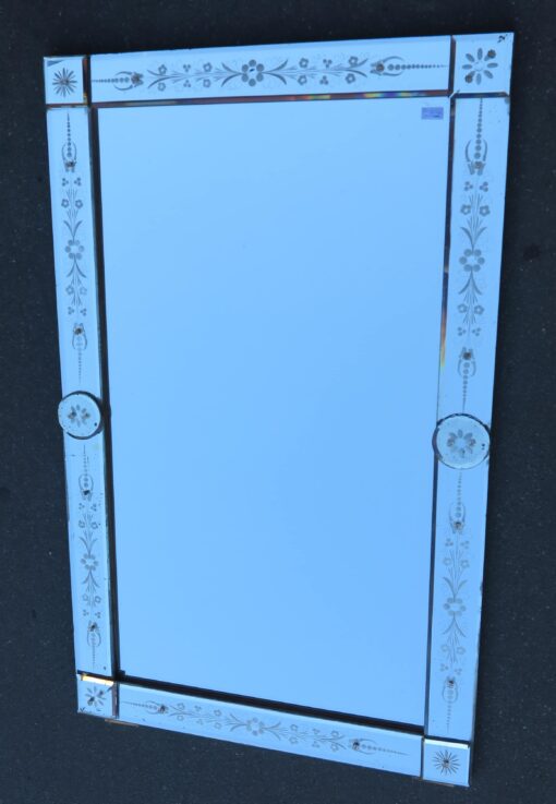 1900' Venice mirror with flowers 133 x 82 - Image 7