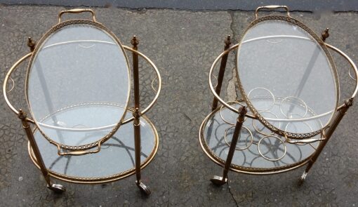 1970' Pair Gilted bronze troll rolling bar  Maison Bagués - Image 6