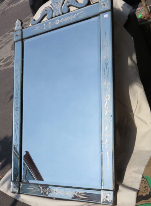 Mirror rectangle Venice with front wall and cabochons and pilasters - Image 5