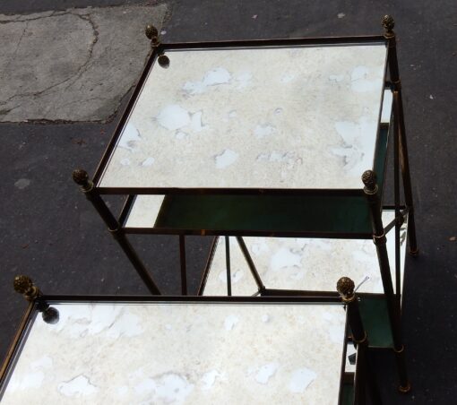 1950/70' Pair of Shelves has 3 levels Maison Baguès With Olded Mirror - Image 2