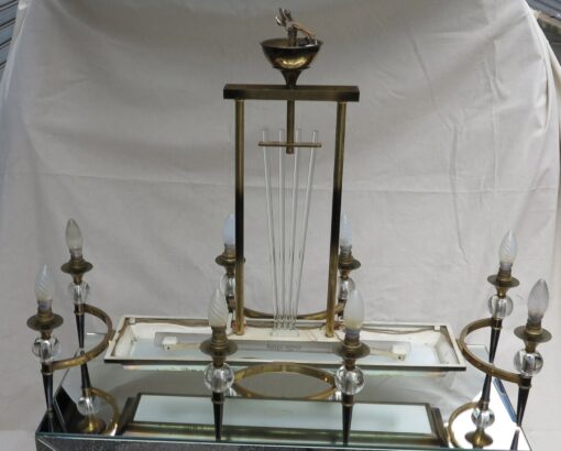Chandelier style Jacques Adnet 8 lights - Image 2