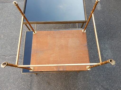 1950/70' Series of 3 Gigognes Tables Model Bamboo with Feet Maison Bagués - Image 3