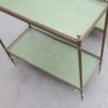 Paire d Etagere en bronze Maison Bagués avec galeries gainées de skai vert – Image 6