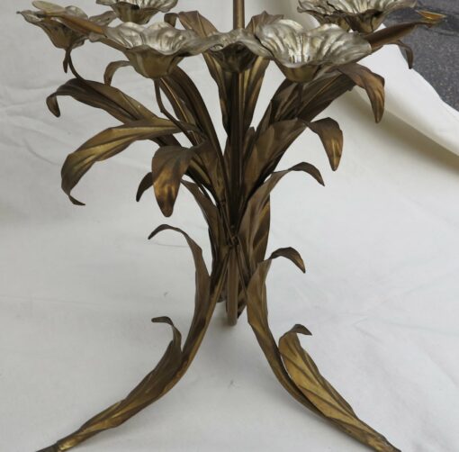 Pedestal table 70 in metal in flowers - Image 5