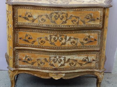 1970' Chest of Drawers 3 Drawers Gilted Wood In The Style Of   Italian Renaissance