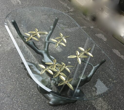 1950/70 Coffee Table in the Bonsai on Golden Bronze Sand Dune and Skated Daro or Duval Brasseur - Image 6