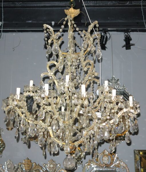 Lustre cage 18 lampes style venise