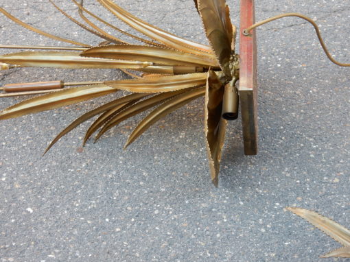 1970' Paire de Lampes aux Roseaux Style Maison Jansen Laiton – Image 8
