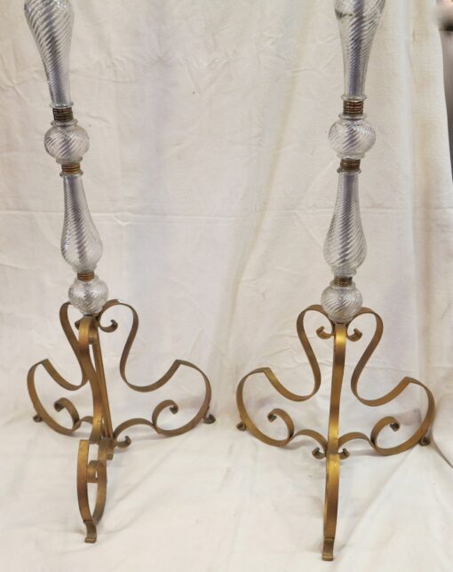 Pair of floor lamp Venice and wrought iron - Image 2