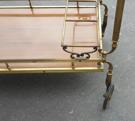 1970' Bar Roulant en Bronze Doré Décor Napoléon III – Image 2