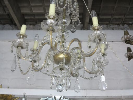 1950' Lustre Style Bohême 6 Bras de Lumières Hauteur 90 Diamètre 68 cm – Image 7