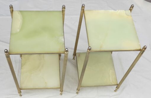 70' Pair of shelves or of stands Maison Bagués trays onyx