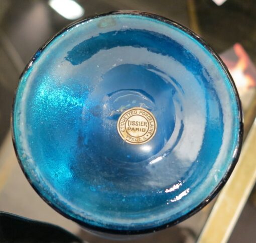 The Lot of jars of blue glass pharmacopoeia and porcelain stickers - Image 5