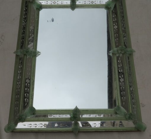 Miroir style Véronese couleur vert clair rectangulaire parecloses – Image 2