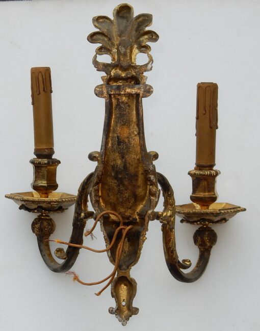 1880 ' Pair of bronze sconces in the style LXIV - Image 5