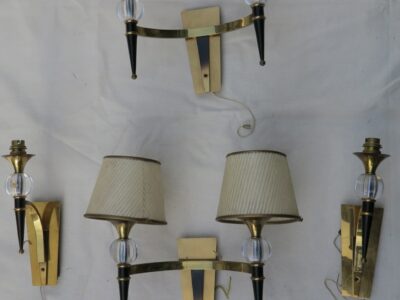 2 Pairs d apply style Jacques Adnet