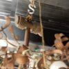 1900'  Ball of Mistletoe Art Nouveau Bronze has 5 Bulbs and Pearls Opaline  Diameter 45 cm - Image 4