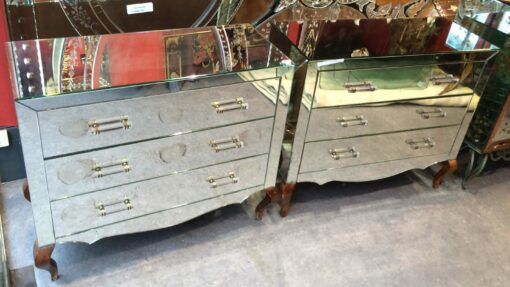 Pair of chests of drawers or similar art deco mirror - Image 2