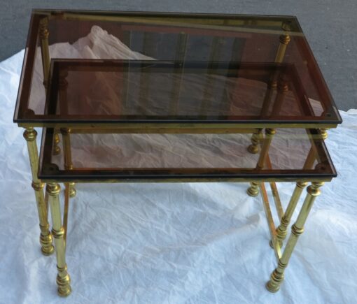 2 gicognes tables golden metal