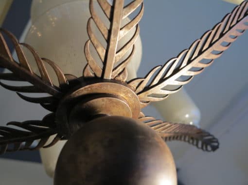 Lustre signé Brandt et ses 2 appliques – Image 2