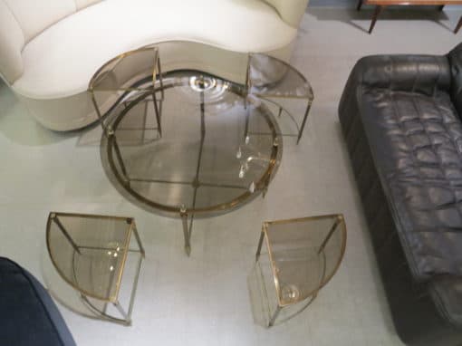 1950/70' Coffee table Maison Bagués bronze and her 4 tables - Image 4