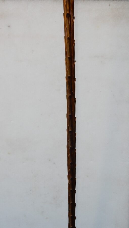1950/70 Lampadaire en Bronze Doré Maison Charles Modèle Palmier 3 Tiges – Image 3