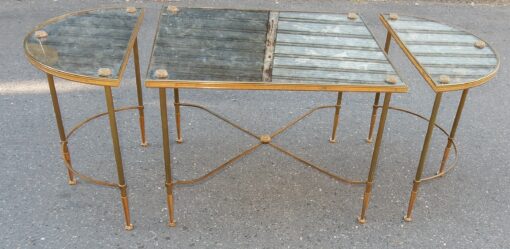 1950/70 Tripartite Table in Brass Style Maison Baguès - Image 5
