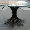 1970' Paire de Guéridons ou Tables Basses Gerbe de Blé Noire Style Coco Chanel – Image 4