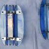 1950/70' Paire d appliques bleues style Fontana Arte – Image 4