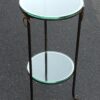 1970' Guéridon Rond Bronze ou Laiton Maison Jansen Double Patine