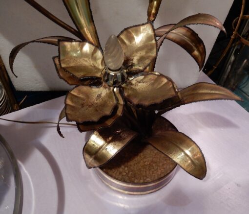 1970 "Plant Enlightening in Brass  Maison Jansen 3 Heads - Image 5