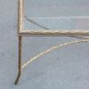1950/70' Paire de Tables Basses en Bronze Doré Décor Palmier Maison Charles 105 X 50 cm – Image 3