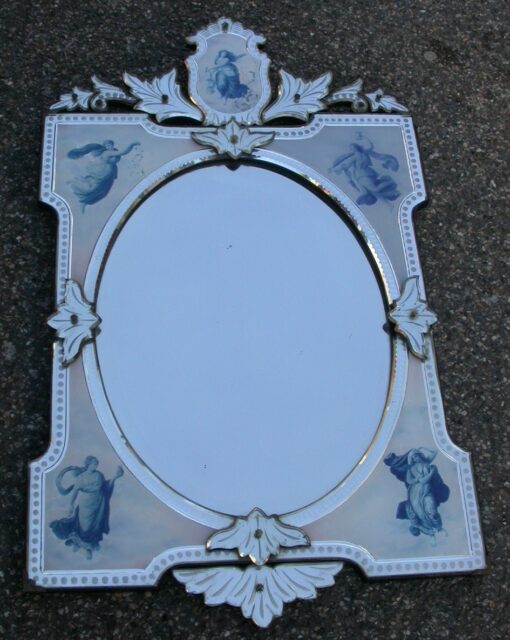 Miroir vénitien aux 4 saisons allégorie de la Femme