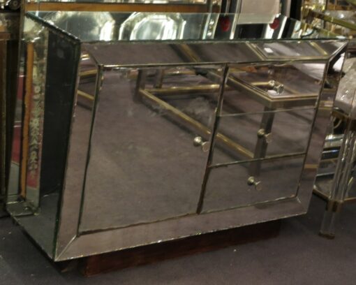 1950' Buffet Miroir Art Déco 1 Porte 3 Tiroirs – Image 3