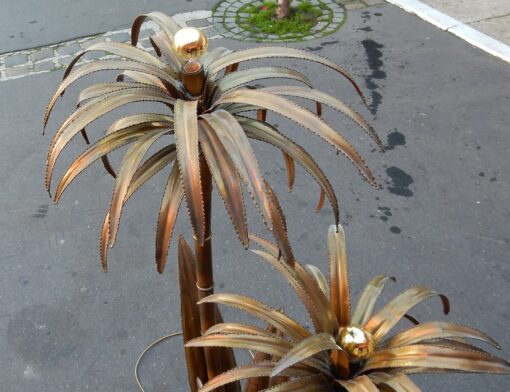 1970' Maison Jansen Paris Palm Tree Floor Lamp By Barbier For Maison Jansen - Image 4