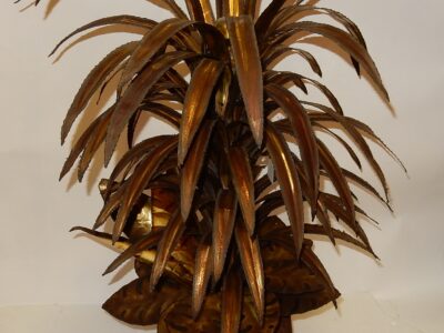 1970' Plante Eclairante en Laiton Style Maison Jansen