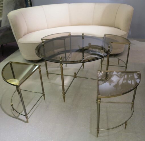 1950/70' Coffee table Maison Bagués bronze and her 4 tables - Image 6