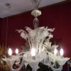 1950' Chandelier  Murano Cristal  with 6 Lights Arms Cupolas Rising Board - Image 4