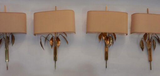 1970 ' 4 Wall Lamp  Maison Charles to the Foliages of Laurel - Image 2