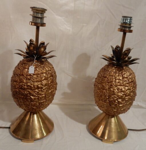 1970' Paire de Lampes Ananas – Image 2