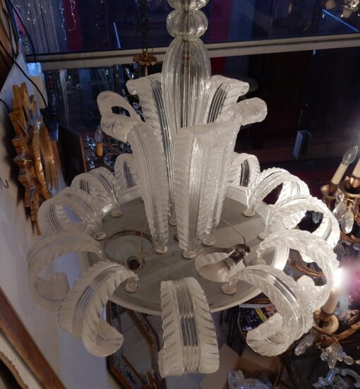 1950/70 Chandelier Barovier y Toso Jet of Water Murano - Image 4