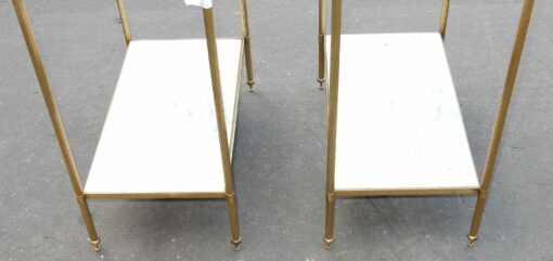 1950/70' Pair of Shelves has 2 levels Maison Bagués With White Marble 33 X 61 cm - Image 3