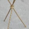 1880 'Pedestal Tripod Decor Bamboo Brass with Green Marble Veined Tray In The Style of Giroux - Image 8