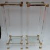 1970' Pair of Hight Stool in Lucite Signed Pierre Vandel Paris