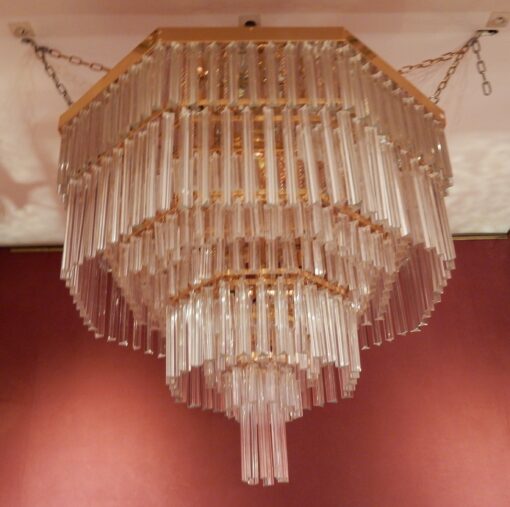 1970 'Chandelier Ceiling Lamp Murano Venini 1m20 Diameter - Image 5