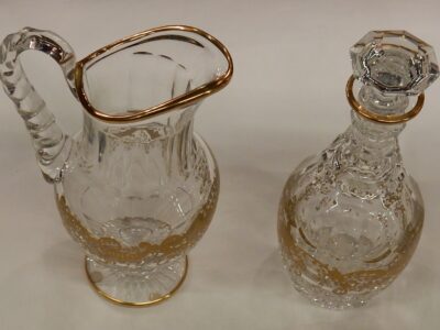 1950' Carafe And Water Jug Cristal St Louis Model Trianon