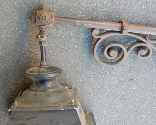 1950' Pair Of Lanterns Aluminum And Brass With Opened Stems - Image 3