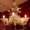 1950' Chandelier  Murano Cristal  with 6 Lights Arms Cupolas Rising Board - Image 7