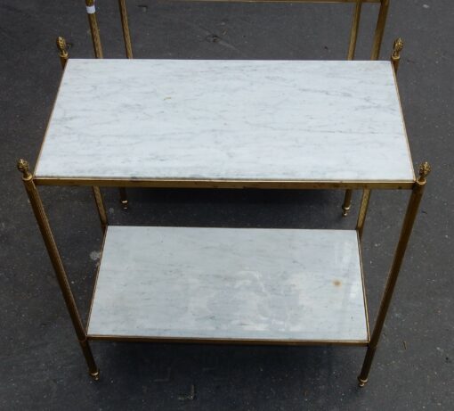 1950/70' Pair of Shelves has 2 levels Maison Bagués With White Marble 33 X 61 cm - Image 2
