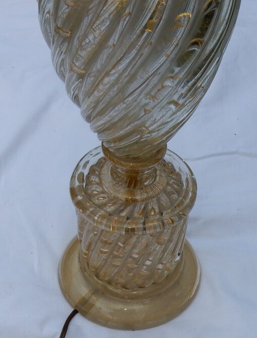 1950/70  Pair of Lamps in Murano Glass With Gold Inside - Image 3